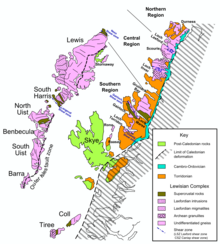 Geological map of the Hebridean Terrane