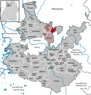 Elhelyezkedése Baden-Württemberg térképén