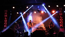 Hemlock rocking on stage in 2016