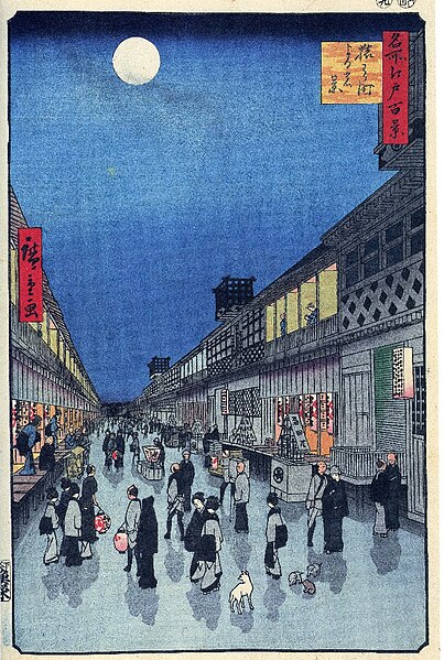 Asakusa rokku-chome was once the biggest theater district in Edo.