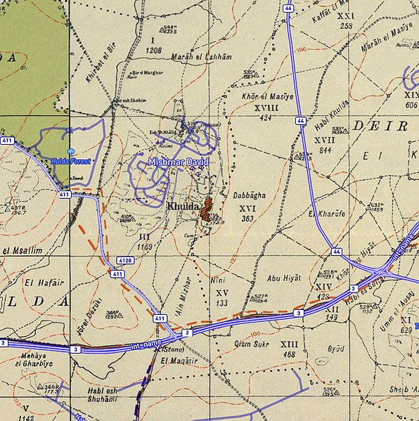 File:Historical map series for the area of Khulda (1940s with modern overlay).jpg