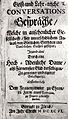 Titelblatt der «Conversations-Gespräche», 1696