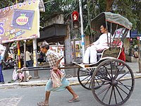 Pulled Rickshaw in Kolkata
