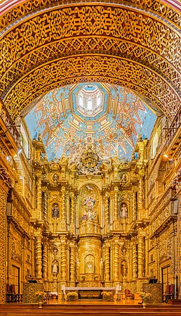 位于厄瓜多尔基多的耶稣会教堂主祭坛。