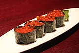 Salmon roe sushi