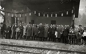 Itsasondoko tren geltokiaren inagurazioa, 1930ean.