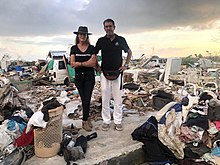 Hicks visiting the aftermath of Hurricane Dorian, as part of the Global Empowerment Mission, 2019 India Hicks Global Empowerment Mission.jpg