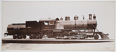 Baldwin locomotive of the railway. (Internacional Mexicano, No. 103) (14357488318).jpg