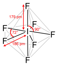 Structuurformule van joodheptafluoride