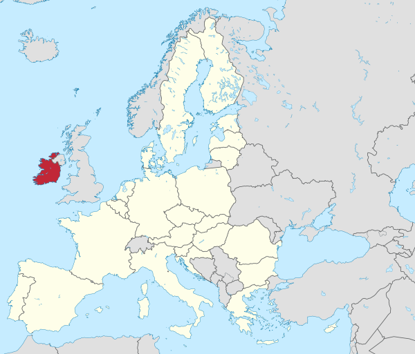 Ireland in European Union (-rivers -mini map).svg