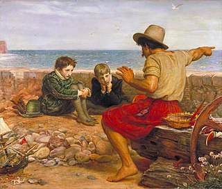 <i>The Boyhood of Raleigh</i> Painting by John Everet Millais