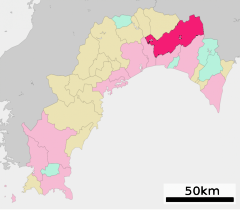 Kami v prefektuře Kochi Ja.svg