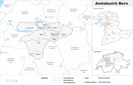 Karte Bezirk Bern 2007