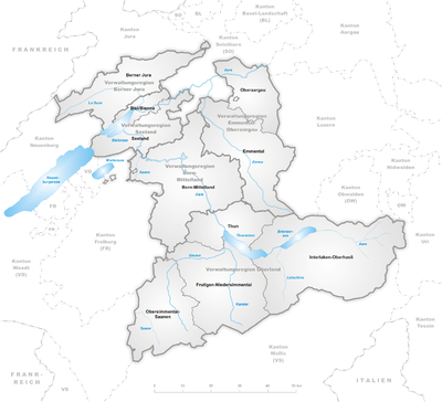 Map of Canton Bern