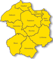 Lage der Städte und Gemeinden im Kreis Paderborn