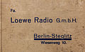 Karton mit Anschrift der Firma Loewe Radio - 1951.jpg