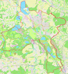 Mapa konturowa Karwiny, po prawej znajduje się punkt z opisem „RajRáj”