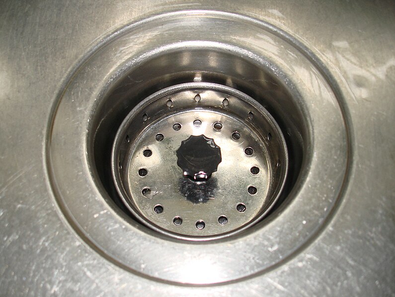 File:Kitchen sink drain.jpg