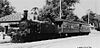 Kurrajong bound passenger train running along Marsh Street Richmond, 1950