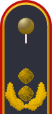 Rank badge on the epaulette of the jacket of the service suit for air force uniform wearers