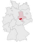 Localização de Mansfeld-Harz do Sul na Alemanha