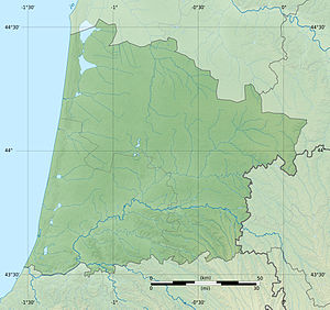 Pozíciós térkép Landes