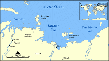 Map of the Laptev Sea