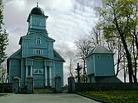 Katholische Andreaskirche in Laukžemė (Amtsbezirk Darbenai), erbaut um 1850