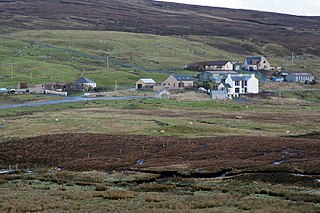 Laxo village in the Shetland Islands, Scotland, UK