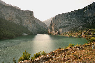 Shkopet Reservoir - Mat Gorge před vstupem na planinu