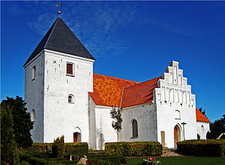 Lisbjerg Town in Midtjylland, Denmark