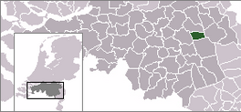 Lokatie van de gemeante Boekel (Bukel)