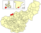 Расположение муниципалитета Монтильяна на карте провинции