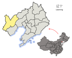 Location of Chaoyang Prefecture within Liaoning (China).png