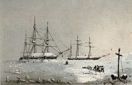 HMS Resolute and Intrepid winter quarters, Melville Island, 1852–53