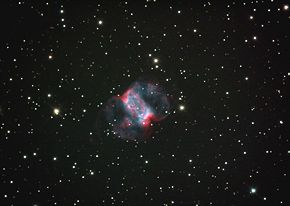 Amatérský snímek mlhoviny M76. Autor: Robert J. Vanderbei