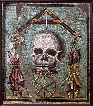 Mosaic of the Wheel of Fortune from Pompeii