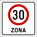 Speed limit zone