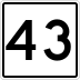 State Route 43 marker