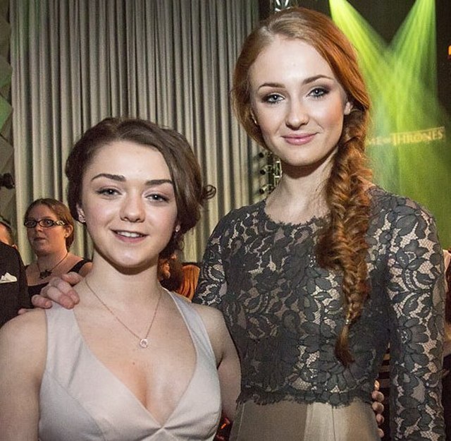 Williams (left) with Game of Thrones co-star Sophie Turner in 2013