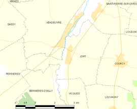 Mapa obce Jort
