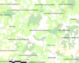Mapa obce Saint-Crépin-de-Richemont