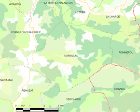 Poziția localității Cornillac