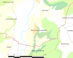 Poziția localității Brixey-aux-Chanoines