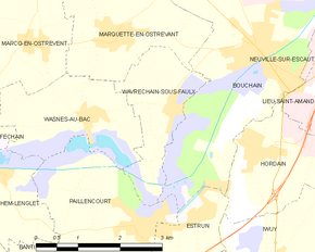 Poziția localității Wavrechain-sous-Faulx