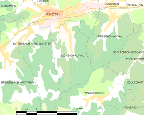 Poziția localității Eschbach-au-Val