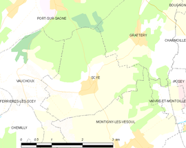 Mapa obce Scye