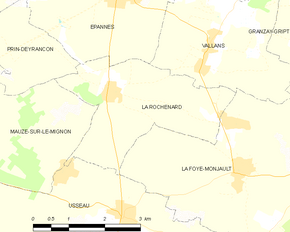 Poziția localității La Rochénard
