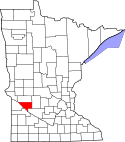 Map of Minnesota highlighting Chippewa County.svg