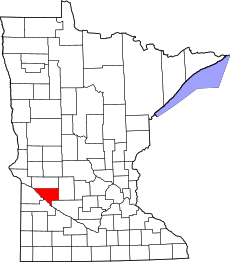 Map of Minnesota highlighting Chippewa County.svg